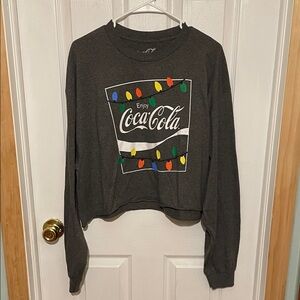 Coca-Cola Dark Gray Festive Lights Sweatshirt